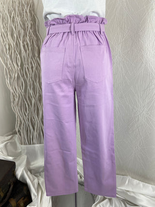 Pantalon violet taille élastique modèle Graham Garance