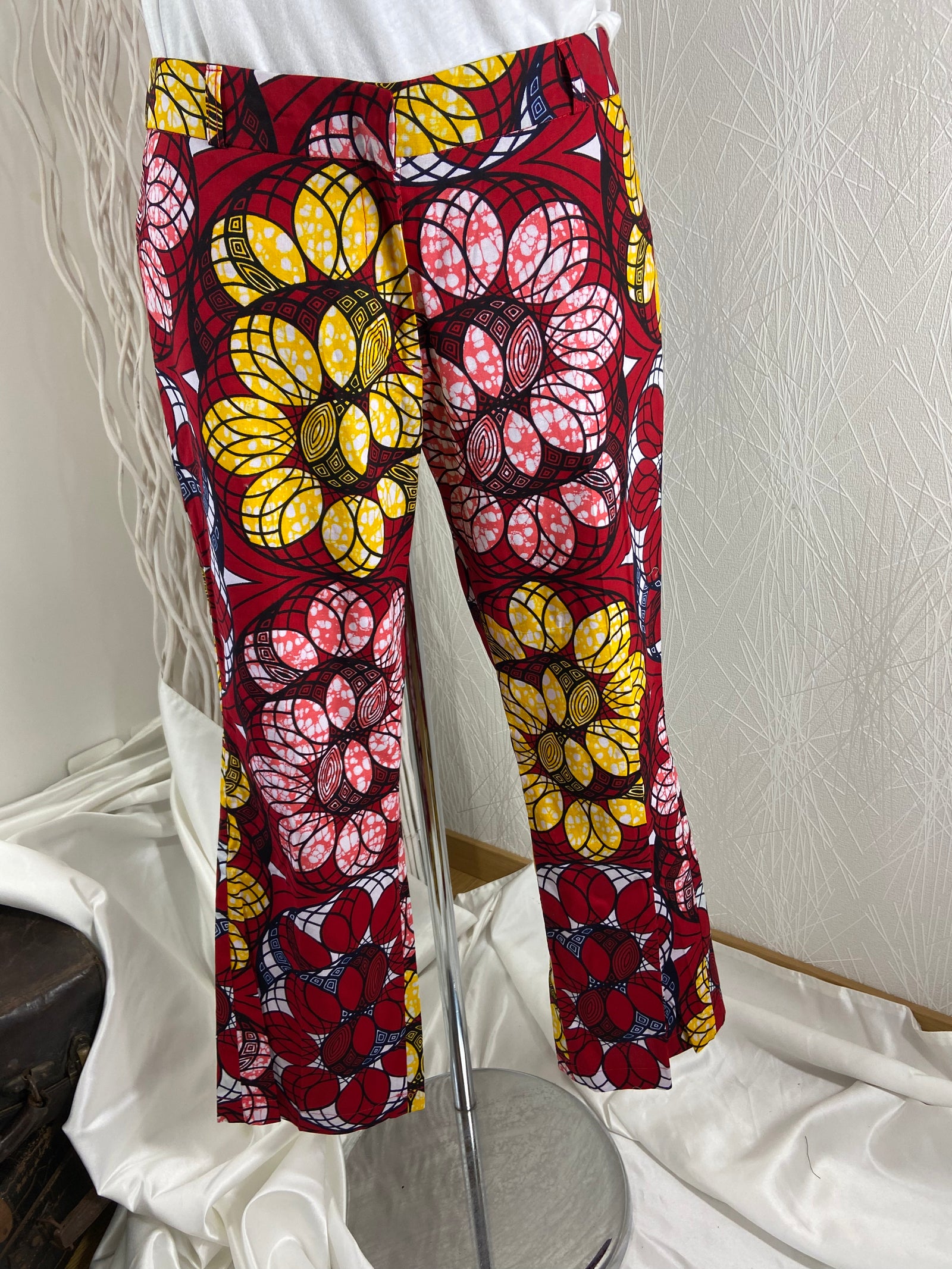 Pantalon léger fleuri 100% coton Diab’Less - Offre-Unique