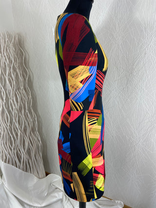 Robe de créateur multicolore manches courtes Tabala Paris