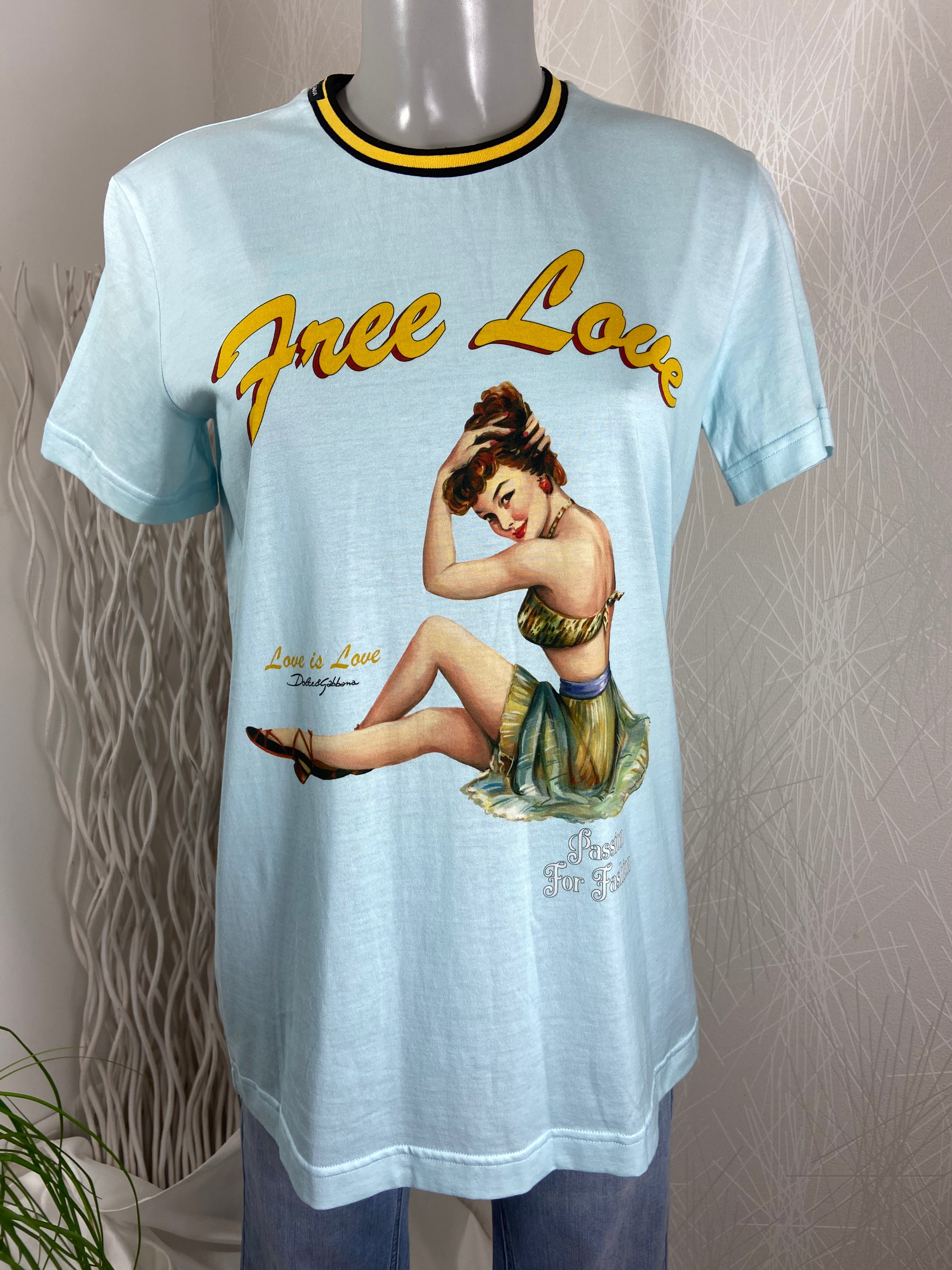 T-shirt Free Love Dolce & Gabbana