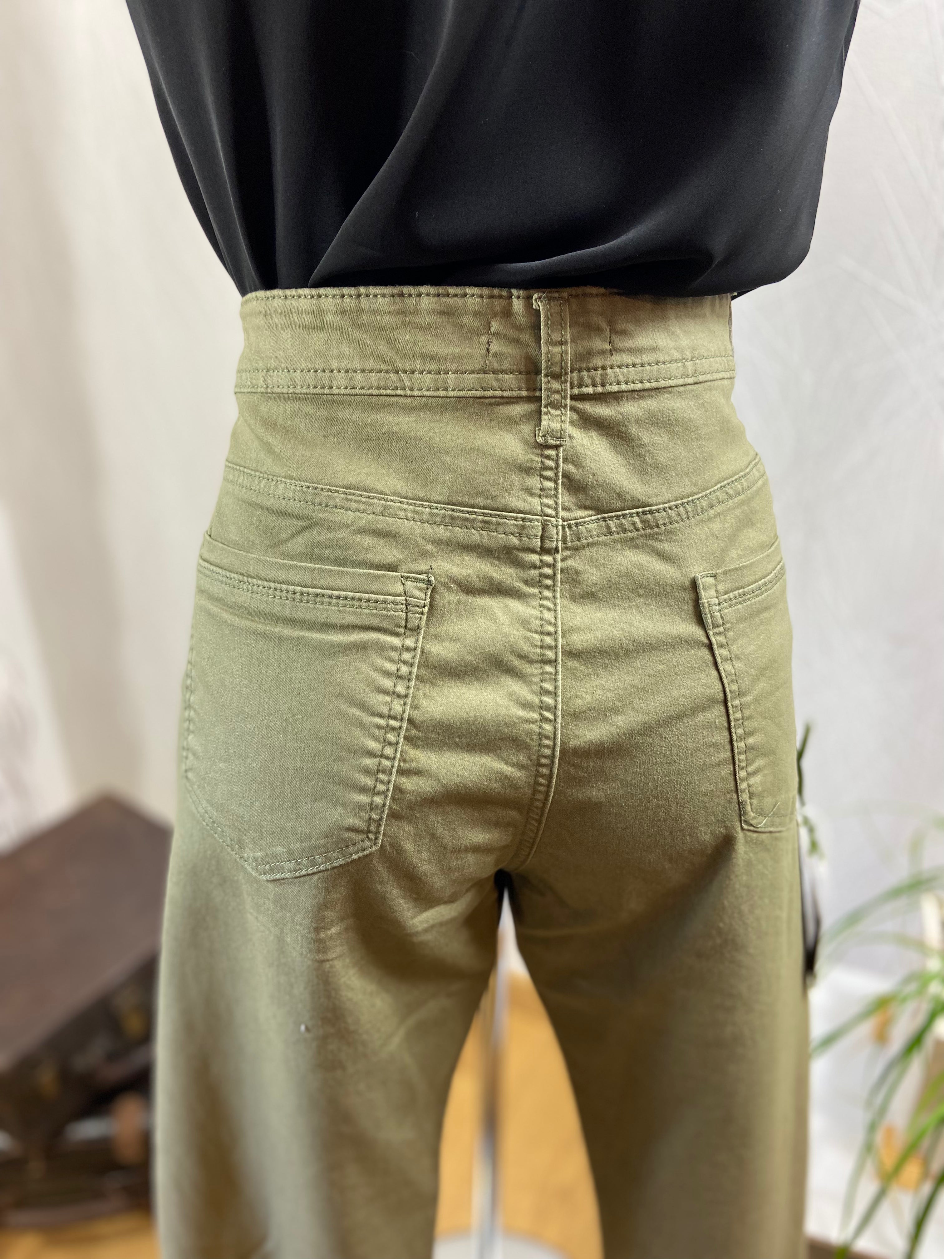 Pantalon stretch en toile coupe droite Big Spade - Offre-Unique