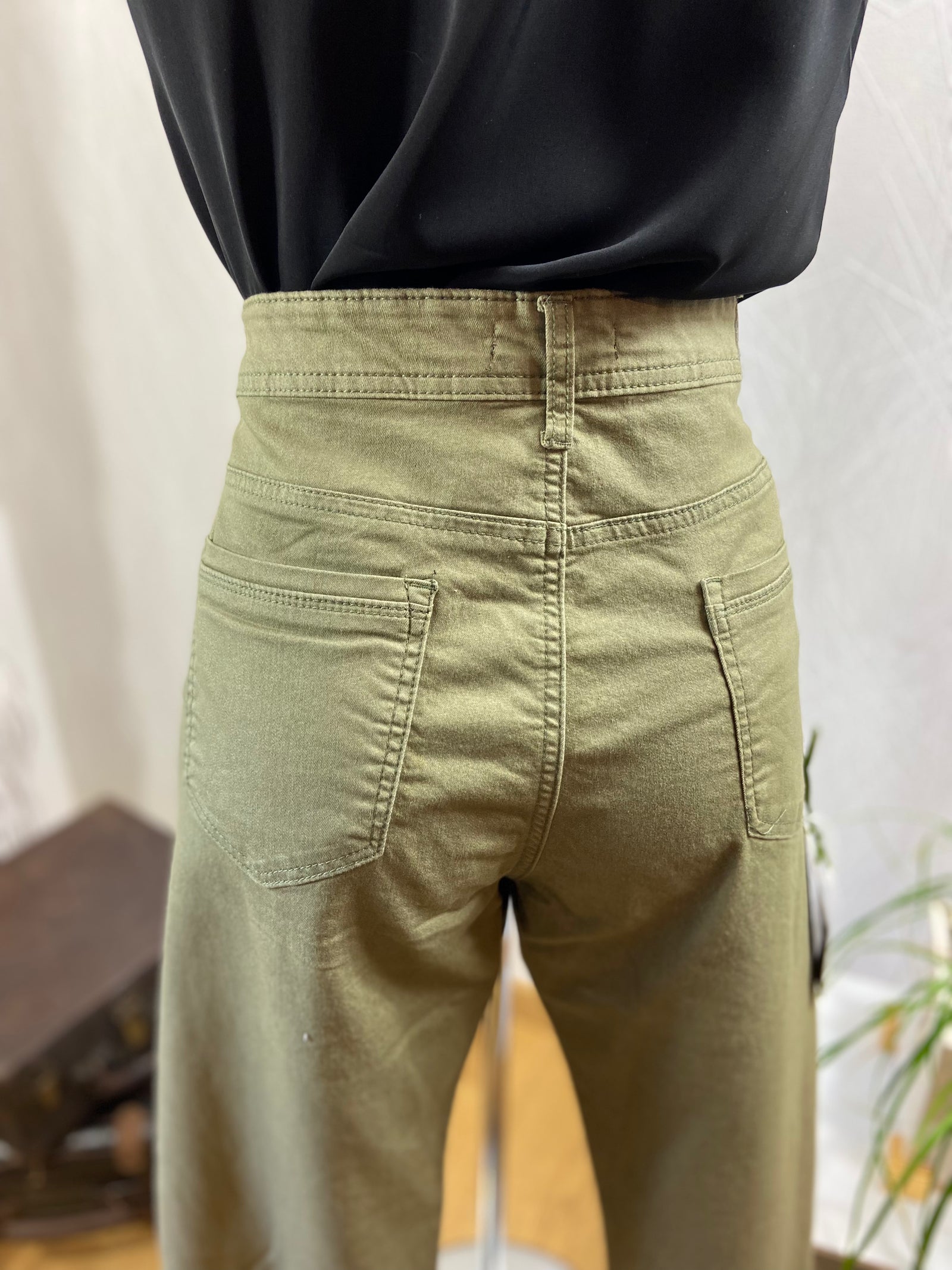 Pantalon stretch en toile coupe droite Big Spade - Offre-Unique
