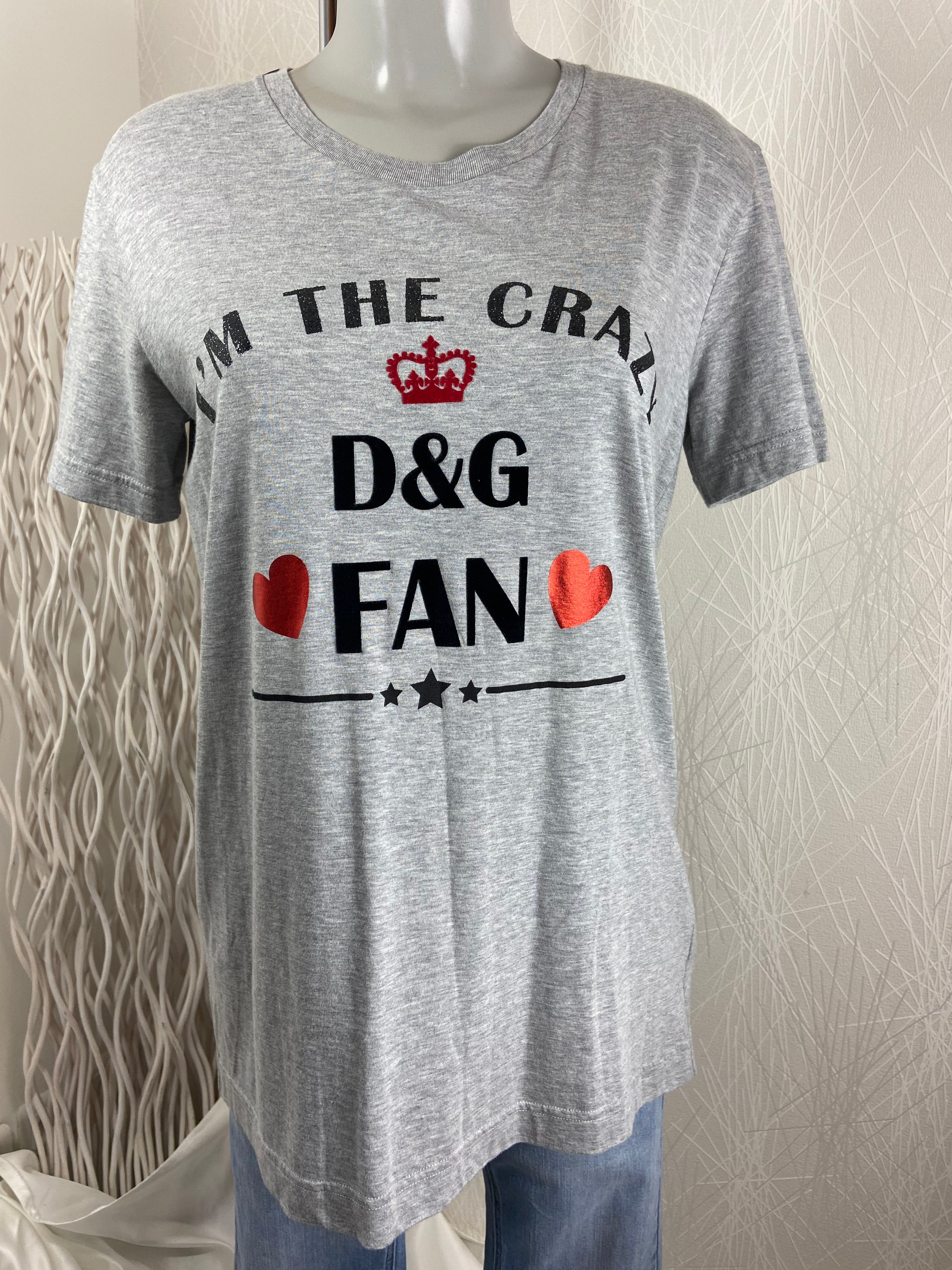 T-shirt I'm the crazy fan D&G Dolce & Gabbana