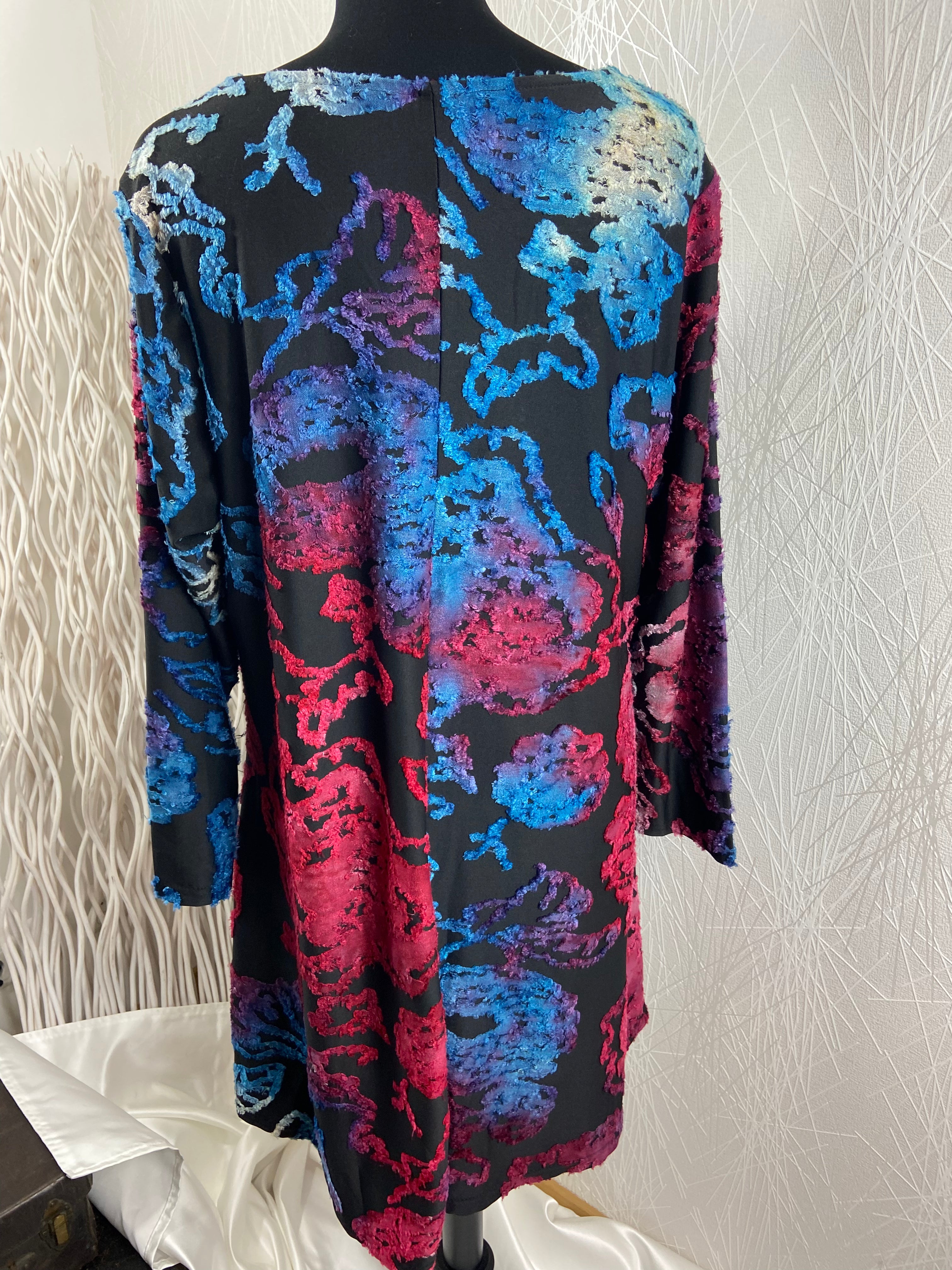 Robe multicolore manches longues grande taille Neslay - Offre-Unique