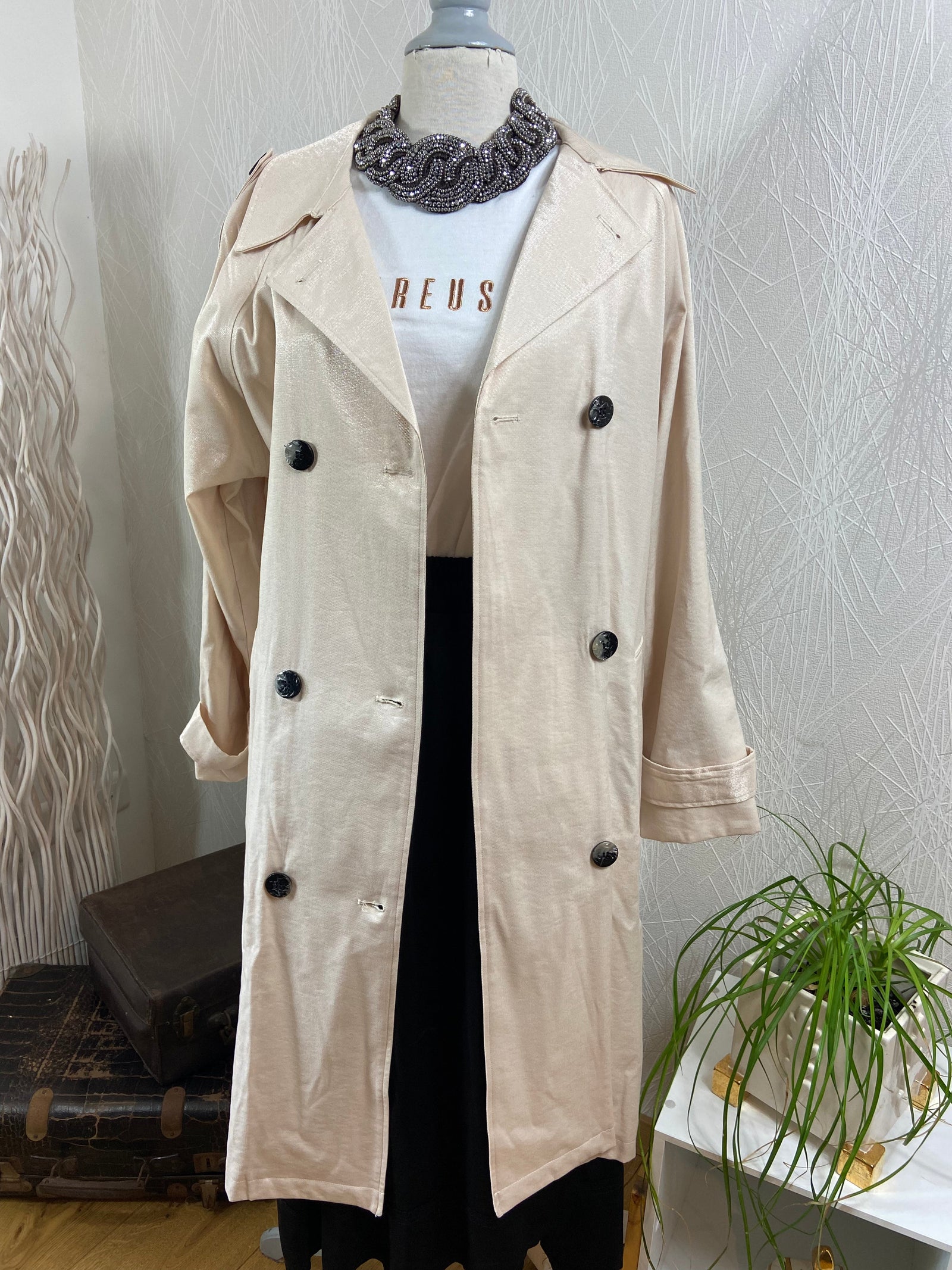 Imperméable trench long féminin et élégant ICHI