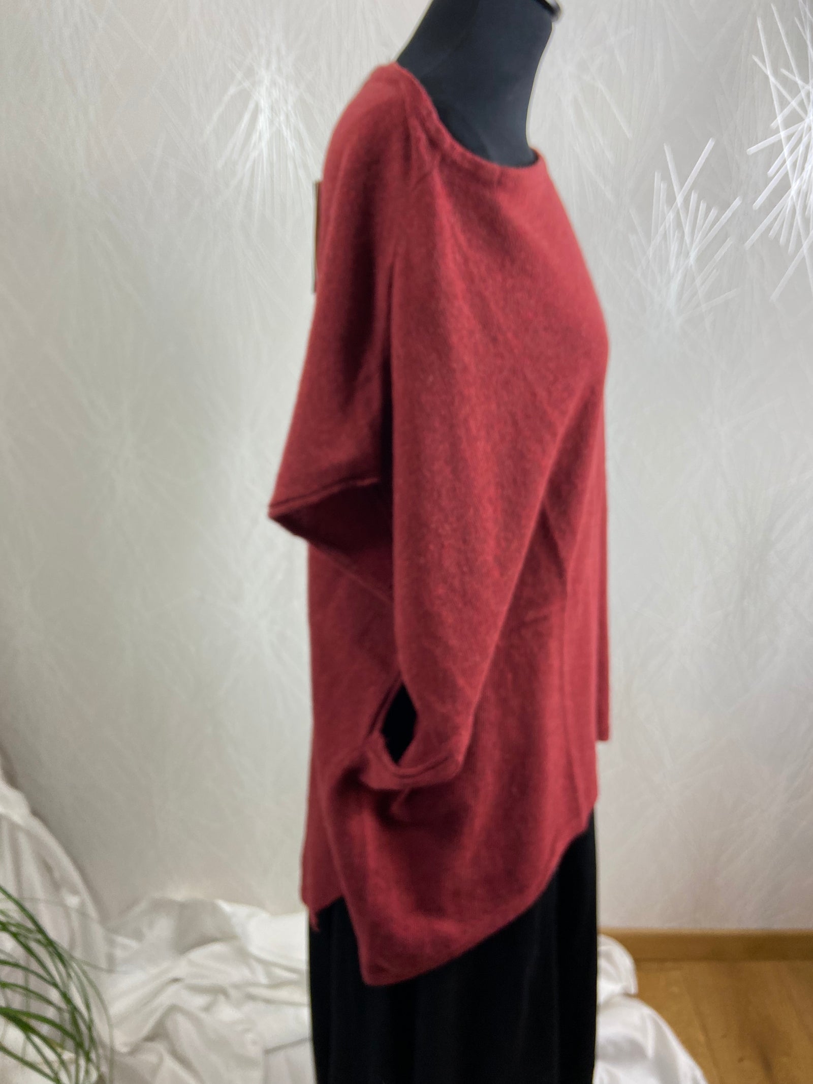 Cape sans manches rouge grenade Pako Litto - Taille Unique